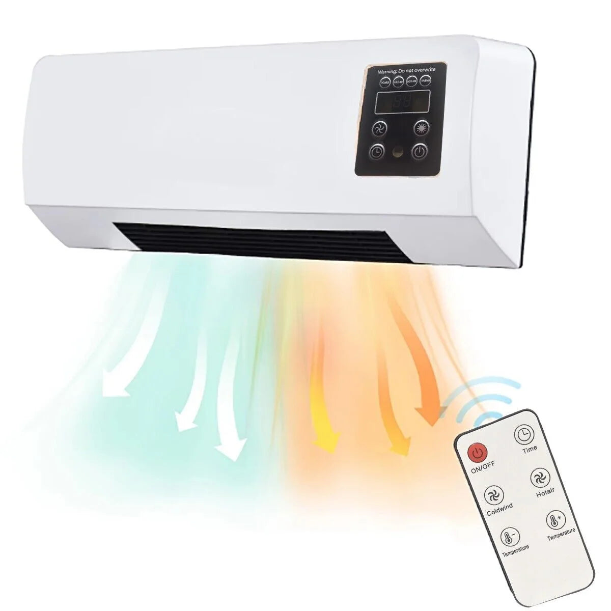Calefactor de Pared 2 en 1 | Calor Rápido y Ventilación para Todo el Año