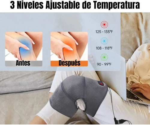 🔥 Rodillera Térmica Inteligente con Calor y Masaje USB