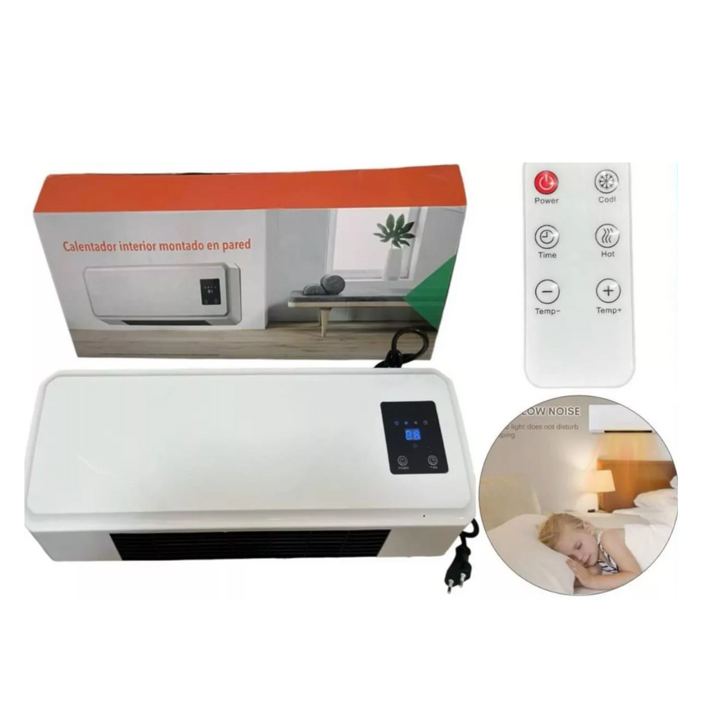 Calefactor de Pared 2 en 1 | Calor Rápido y Ventilación para Todo el Año